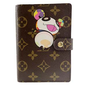 ルイ・ヴィトン モノグラム アジェンダPM パンダ 村上隆コラボ ブラウン 手帳カバー