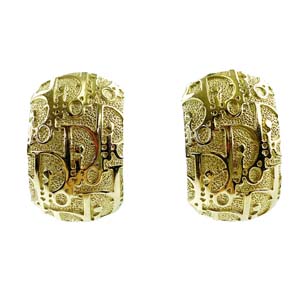 ディオール トロッター ゴールドメッキ ゴールド イヤリング