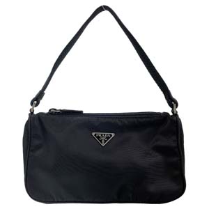 プラダ ナイロン キャンバス ブラック ハンドバッグ