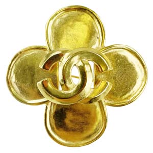 シャネル ゴールドメッキ CCロゴ ゴールド ブローチ