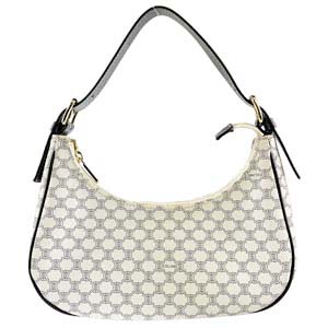 セリーヌ マカダム PVC レザー ホワイト ショルダーバッグ