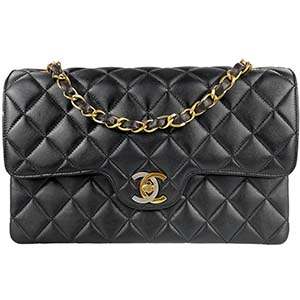 シャネル マトラッセ 25㎝ パリ限定 ラムスキン ブラック ショルダーバッグ