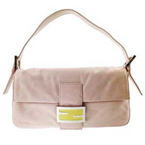 フェンディ マンマバゲット レザー ピンク ショルダーバッグ