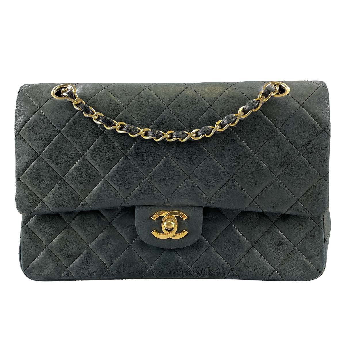 シャネル マトラッセ 25㎝ ラムスキン ブラック ショルダーバッグ