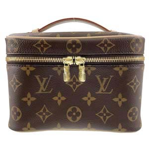ルイ・ヴィトン モノグラム ニース ミニ ブラウン バニティ ハンドバッグ