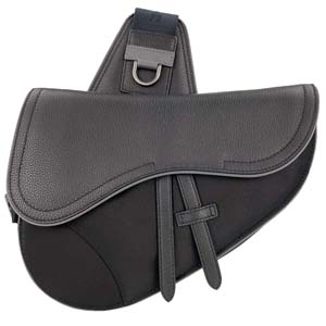 ディオール サドルバッグ DIOR AND SACAI グレインドカーフスキン ブラック ショルダーバッグ