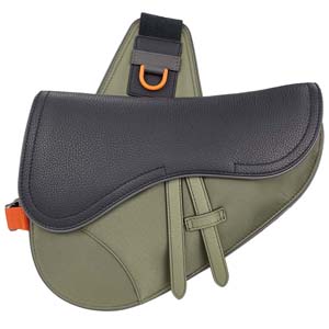 ディオール サドルバッグ DIOR AND SACAI グレインドカーフスキン カーキ ショルダーバッグ