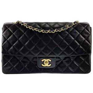 シャネル マトラッセ 27㎝ ラムスキン ブラック ショルダーバッグ