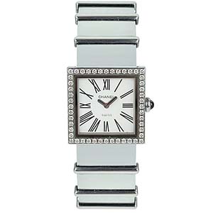 シャネル マドモアゼル ダイヤモンドベゼル クォーツ ステンレススチール シルバー 腕時計
