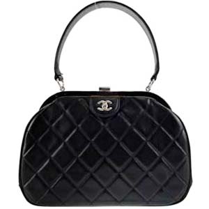 シャネル マトラッセ ラムスキン ブラック ハンドバッグ