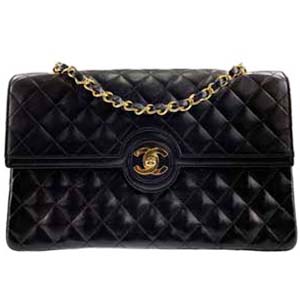 シャネル マトラッセ 25㎝ ラムスキン ブラック ショルダーバッグ