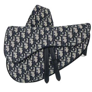 ディオール サドルバッグ SADDLE ディオール オブリーク ジャカード ネイビー ショルダーバッグ