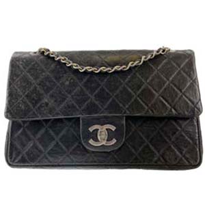 シャネル マトラッセ 24㎝ ラムスキン ブラック ショルダーバッグ 