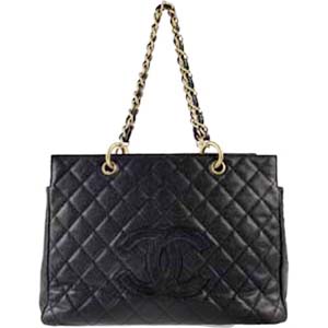 シャネル マトラッセ キャビアスキン ブラック トートバッグ