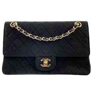 シャネル マトラッセ 25㎝ キャンバス レザー ブラック ショルダーバッグ