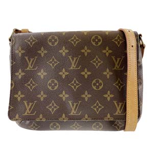 ルイ・ヴィトン モノグラム ミュゼット タンゴ  ブラウン ロング ショルダーバッグ