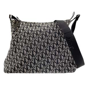 ディオール トロッター キャンバス ブラック ショルダーバッグ