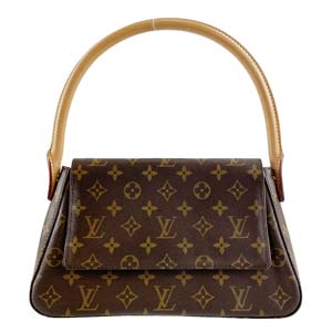 ルイ・ヴィトン モノグラム ミニルーピング ブラウン ハンドバッグ