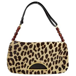 ディオール マリスパール ハラコ レオパード柄 ハンドバッグ