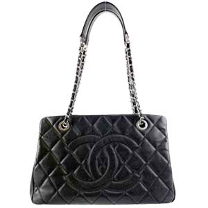 シャネル マトラッセ キャビアスキン ブラック トートバッグ