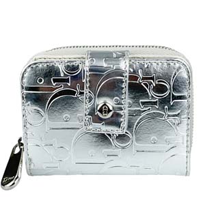 ディオール レザー シルバー ミニ 財布