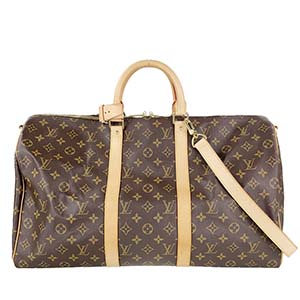 ルイ・ヴィトン モノグラム キーポル バンドリエール50 ブラウン ボストンバッグ