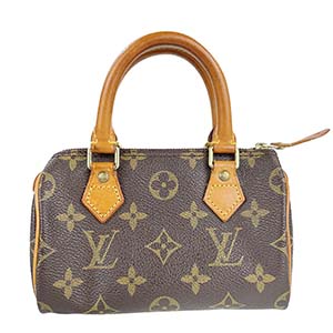 ルイ・ヴィトン モノグラム ミニスピーディ ブラウン ハンドバッグ