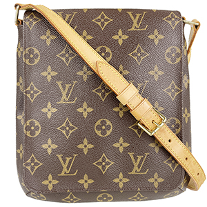 ルイ・ヴィトン モノグラム ミュゼット サルサ ショート ブラウン ショルダーバッグ