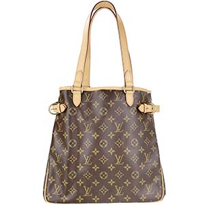 ルイ・ヴィトン モノグラム バティニョール ヴェルティカル ブラウン トートバッグ