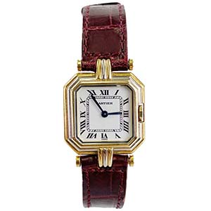 カルティエ サンチュール K18 レザー ゴールド 腕時計