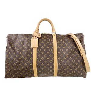 ルイ・ヴィトン モノグラム キーポル バンドリエール60 ブラウン ボストンバッグ