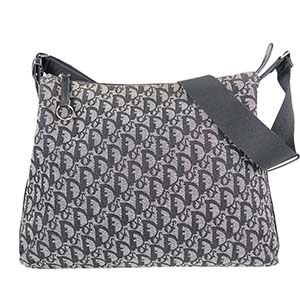 ディオール トロッター キャンバス ブラック ショルダーバッグ