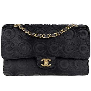シャネル ハラコ 25㎝ COCO レザー ブラック ショルダーバッグ