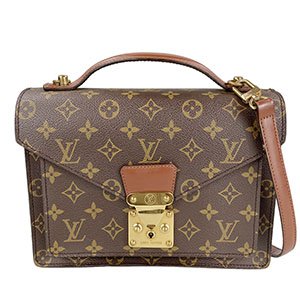 ルイ・ヴィトン モノグラム モンソー26 ブラウン 2WAY ショルダーバッグ