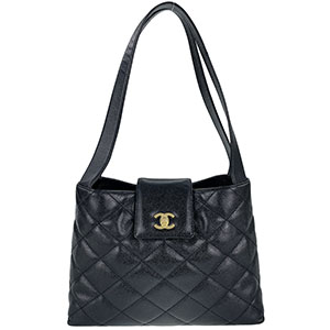 シャネル マトラッセ キャビアスキン ブラック ショルダーバッグ