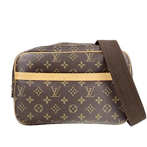ルイ・ヴィトン モノグラム リポーターPM ブラウン ショルダーバッグ