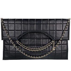 シャネル チョコバー ラムスキン ブラック 3WAY チェーン ショルダーバッグ