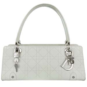 ディオール カナージュ レザー ホワイト ハンドバッグ