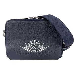 ディオール ナイキ エアジョーダン コラボ レザー ダークネイビー ショルダーバッグ