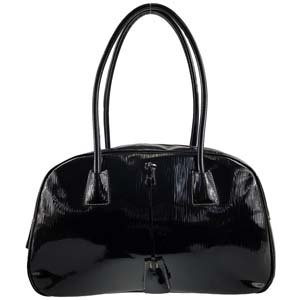 プラダ パテント ブラック ショルダーバッグ