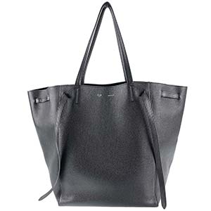 セリーヌ カバ ファントム ミディアム ソフトグレインドカーフスキン ブラック トートバッグ