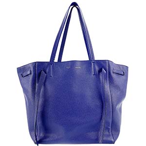 セリーヌ セリーヌ カバ ファントム ミディアム ソフトグレインドカーフスキン ブルー トートバッグ