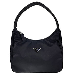 プラダ ナイロン キャンバス ブラック ハンドバッグ