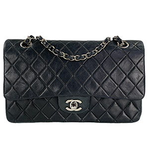 シャネル マトラッセ 25㎝ ラムスキン ブラック ショルダーバッグ