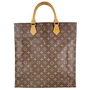 ルイ・ヴィトン モノグラム サックプラ ブラウン トートバッグ