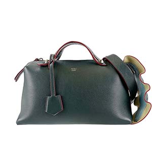 フェンディ バイザウェイ ミディアム カーフレザー グリーン 2WAY ハンドバッグ