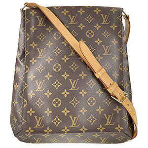 ルイ・ヴィトン モノグラム ミュゼット ブラウン ロング ショルダーバッグ