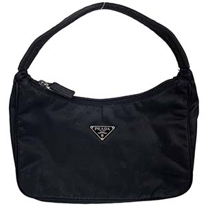 プラダ ナイロン キャンバス ブラック ハンドバッグ