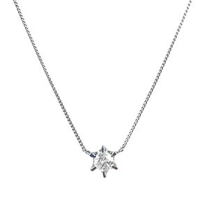 ジュエリー ダイヤモンド D0.4ct プラチナ Pt850 シルバーカラー ネックレス