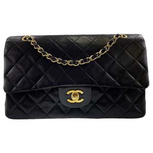 シャネル マトラッセ 25㎝ ラムスキン ブラック ショルダーバッグ